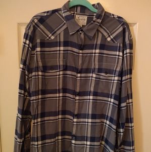 Lucky Brand Saturday Stretch Snap Button Down Shirt Men's sz XL
